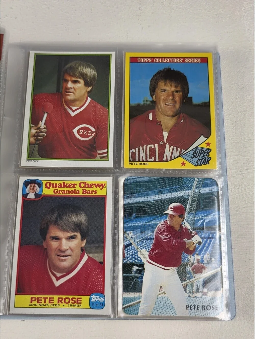 Huge Lot ~ Collection of Pete Rose Baseball Cards With Auto 1971, Book & Box Set